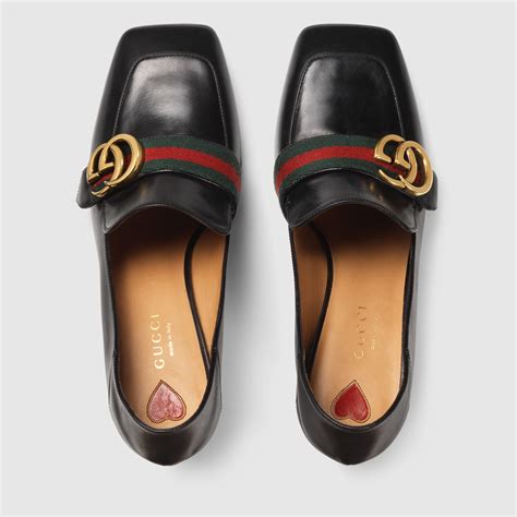 gucci loafers styled|Gucci heeled loafers.